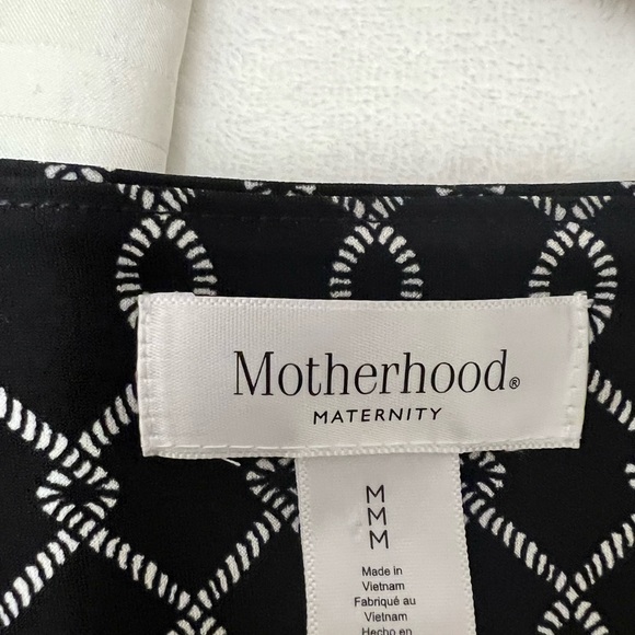 Black and white print wrap maternity dress medium - Picture 7 of 9